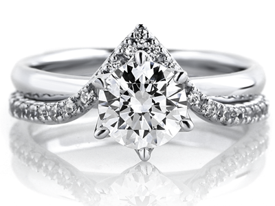 1캐럿 다이아몬드 반지 에물반지 (가드링 포함) - 벨르