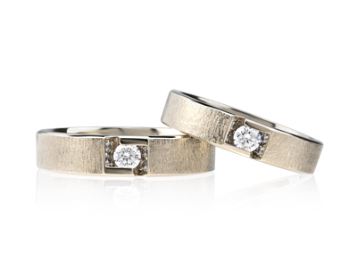 1부 큐빅/다이아몬드 커플링 14k 18k 결혼반지 - 루시다 HNDCR01357