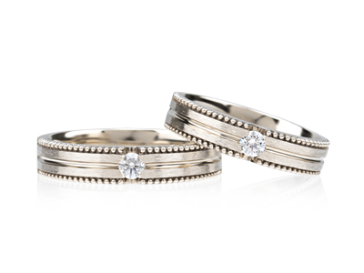 1부 큐빅/다이아몬드 커플링 14k 18k 결혼반지 - 하피 HNDCR01356